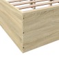 vidaXL Estructura de cama madera de ingeniería roble Sonoma 160x200 cm vidaXL Estructura de cama madera de ingeniería roble Sonoma 160x200 cm