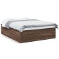 vidaXL Estructura de cama madera de ingeniería marrón roble 150x200 cm vidaXL Estructura de cama madera de ingeniería marrón roble 150x200 cm