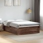 vidaXL Estructura de cama madera de ingeniería marrón roble 150x200 cm vidaXL Estructura de cama madera de ingeniería marrón roble 150x200 cm