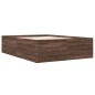 vidaXL Estructura de cama madera de ingeniería marrón roble 140x200 cm