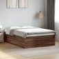 vidaXL Estructura de cama madera de ingeniería marrón roble 140x200 cm