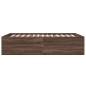 vidaXL Estructura de cama madera de ingeniería marrón roble 140x200 cm