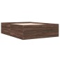 vidaXL Estructura de cama madera de ingeniería marrón roble 140x200 cm