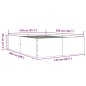 vidaXL Estructura de cama madera de ingeniería marrón roble 140x200 cm