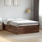 vidaXL Estructura de cama madera de ingeniería marrón roble 140x190 cm vidaXL Estructura de cama madera de ingeniería marrón roble 140x190 cm