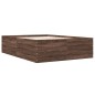 vidaXL Estructura de cama madera de ingeniería marrón roble 120x200 cm