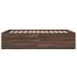 vidaXL Estructura de cama madera de ingeniería marrón roble 120x200 cm
