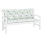 vidaXL Cojines banco jardín 2 uds tela estampado de hojas 150x50x7 cm vidaXL Cojines banco jardín 2 uds tela estampado de hojas 150x50x7 cm