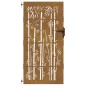 vidaXL Puerta de jardín acero corten diseño bambú 85x175 cm vidaXL Puerta de jardín acero corten diseño bambú 85x175 cm