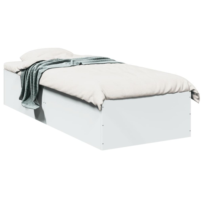 vidaXL Estructura de cama madera de ingeniería blanca 90x190 cm vidaXL Estructura de cama madera de ingeniería blanca 90x190 cm