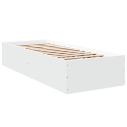 vidaXL Estructura de cama madera de ingeniería blanca 90x190 cm