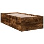 vidaXL Estructura de cama madera de ingeniería roble ahumado 90x190 cm vidaXL Estructura de cama madera de ingeniería roble ahumado 90x190 cm