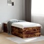 vidaXL Estructura de cama madera de ingeniería roble ahumado 90x190 cm vidaXL Estructura de cama madera de ingeniería roble ahumado 90x190 cm