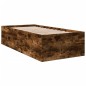vidaXL Estructura de cama madera de ingeniería roble ahumado 90x190 cm vidaXL Estructura de cama madera de ingeniería roble ahumado 90x190 cm