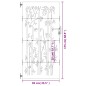 vidaXL Puerta de jardín acero corten diseño bambú 85x175 cm vidaXL Puerta de jardín acero corten diseño bambú 85x175 cm