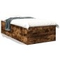 vidaXL Estructura de cama madera de ingeniería roble humo 75x190 cm vidaXL Estructura de cama madera de ingeniería roble humo 75x190 cm