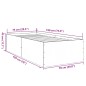 vidaXL Estructura de cama madera de ingeniería roble humo 75x190 cm vidaXL Estructura de cama madera de ingeniería roble humo 75x190 cm