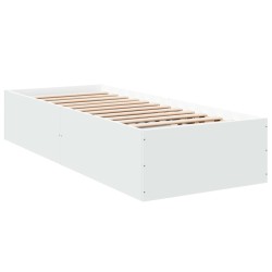 vidaXL Estructura de cama madera de ingeniería blanca 100x200 cm