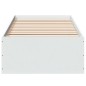 vidaXL Estructura de cama madera de ingeniería blanca 100x200 cm vidaXL Estructura de cama madera de ingeniería blanca 100x200 cm