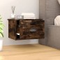 vidaXL Mesita de noche de pared 2 uds color roble ahumado 41,5x36x28cm vidaXL Mesita de noche de pared 2 uds color roble ahumado 41,5x36x28cm