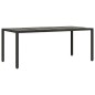 vidaXL Set comedor jardín 9 pzas cojines ratán sintético vidrio negro
