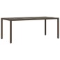 vidaXL Set comedor jardín 9 pzas cojines ratán sintético vidrio marrón vidaXL Set comedor jardín 9 pzas cojines ratán sintético vidrio marrón