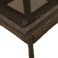 vidaXL Set comedor jardín 5 pzas cojines ratán sintético vidrio marrón