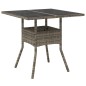 vidaXL Set comedor jardín 5 pzas y cojines ratán sintético vidrio gris vidaXL Set comedor jardín 5 pzas y cojines ratán sintético vidrio gris