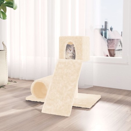 vidaXL Rascador para gatos con postes de sisal color crema 59 cm