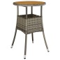 vidaXL Set de comedor jardín 5 pzas con cojines ratán PE acacia gris vidaXL Set de comedor jardín 5 pzas con cojines ratán PE acacia gris