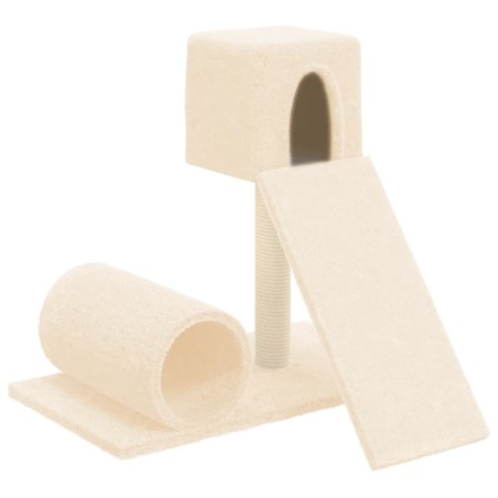 vidaXL Rascador para gatos con postes de sisal color crema 59 cm