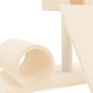 vidaXL Rascador para gatos con postes de sisal color crema 59 cm vidaXL Rascador para gatos con postes de sisal color crema 59 cm