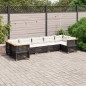 vidaXL Set de sofás de jardín 7 pzas con cojines ratán sintético negro vidaXL Set de sofás de jardín 7 pzas con cojines ratán sintético negro