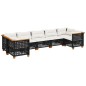 vidaXL Set de sofás de jardín 7 pzas con cojines ratán sintético negro vidaXL Set de sofás de jardín 7 pzas con cojines ratán sintético negro