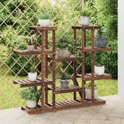 vidaXL Soporte para flores madera maciza de abeto 110x25x110,5 cm