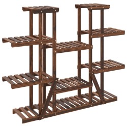 vidaXL Soporte para flores madera maciza de abeto 110x25x110,5 cm