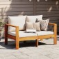 vidaXL Sofá de jardín 2 plazas con cojines madera maciza de acacia vidaXL Sofá de jardín 2 plazas con cojines madera maciza de acacia