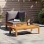vidaXL Sofá de jardín de esquina con cojines madera maciza de acacia vidaXL Sofá de jardín de esquina con cojines madera maciza de acacia