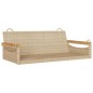 vidaXL Banco columpio de ratán sintético beige 109x62x40 cm vidaXL Banco columpio de ratán sintético beige 109x62x40 cm