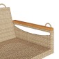 vidaXL Banco columpio de ratán sintético beige 109x62x40 cm vidaXL Banco columpio de ratán sintético beige 109x62x40 cm