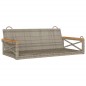 vidaXL Banco columpio de ratán sintético gris 109x62x40 cm vidaXL Banco columpio de ratán sintético gris 109x62x40 cm