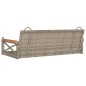 vidaXL Banco columpio de ratán sintético gris 109x62x40 cm vidaXL Banco columpio de ratán sintético gris 109x62x40 cm
