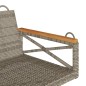 vidaXL Banco columpio de ratán sintético gris 109x62x40 cm vidaXL Banco columpio de ratán sintético gris 109x62x40 cm