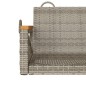 vidaXL Banco columpio de ratán sintético gris 109x62x40 cm vidaXL Banco columpio de ratán sintético gris 109x62x40 cm