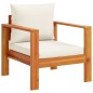vidaXL Sillón de jardín con cojines madera maciza de acacia vidaXL Sillón de jardín con cojines madera maciza de acacia