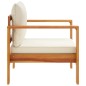 vidaXL Sillón de jardín con cojines madera maciza de acacia vidaXL Sillón de jardín con cojines madera maciza de acacia