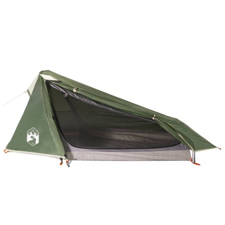 vidaXL Tienda de campaña túnel para 1 persona impermeable verde