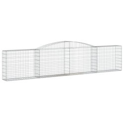 vidaXL Cesta de gaviones forma arco hierro galvanizado 400x30x80/100cm
