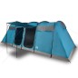 vidaXL Tienda de campaña familiar túnel 8 personas impermeable azul