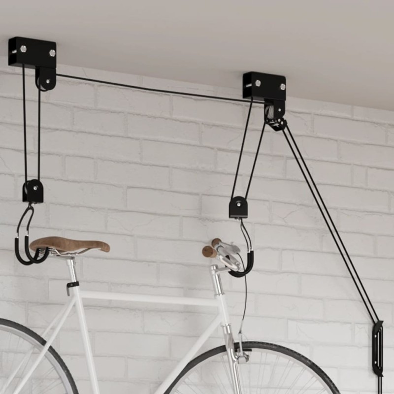 vidaXL Elevador de bicicletas con montaje en techo 57 kg vidaXL Elevador de bicicletas con montaje en techo 57 kg